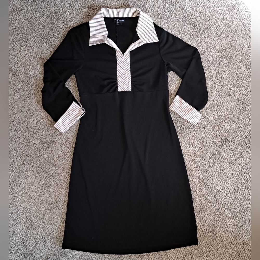 Vintage My Michelle Y2K Black Dress, Red & White Stripes Women's Size Medium